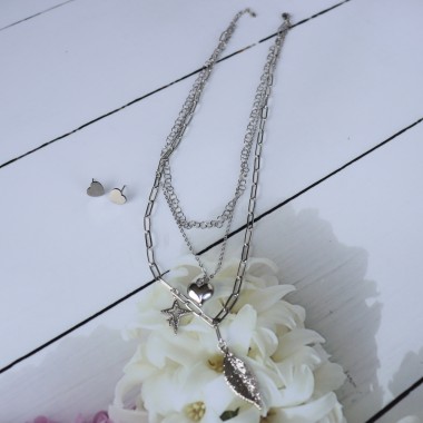 Cadena en Rodio en capas