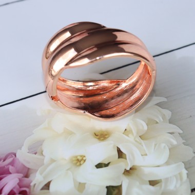 Brazalete ancho Oro rosa