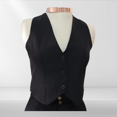 Chaleco de tela tendencia mujer