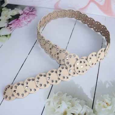 cinturones en tendencia mujer beige