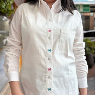 camisa 100% lino mujer
