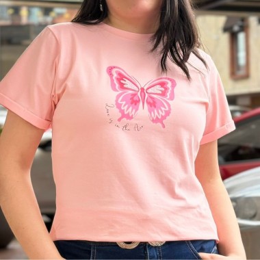 Camiseta estampado mariposa